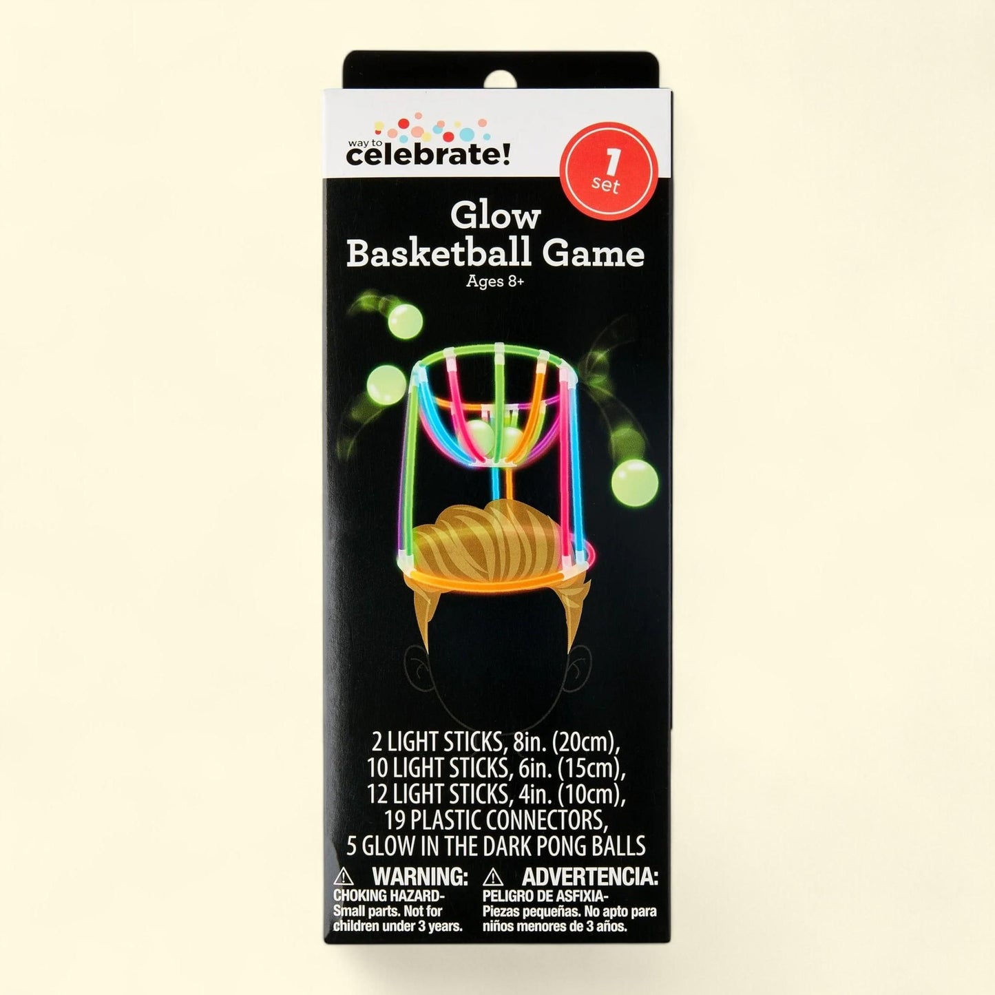Way To Celebrate Glow Party Favors, Basketball Game Set, 120 Gram
