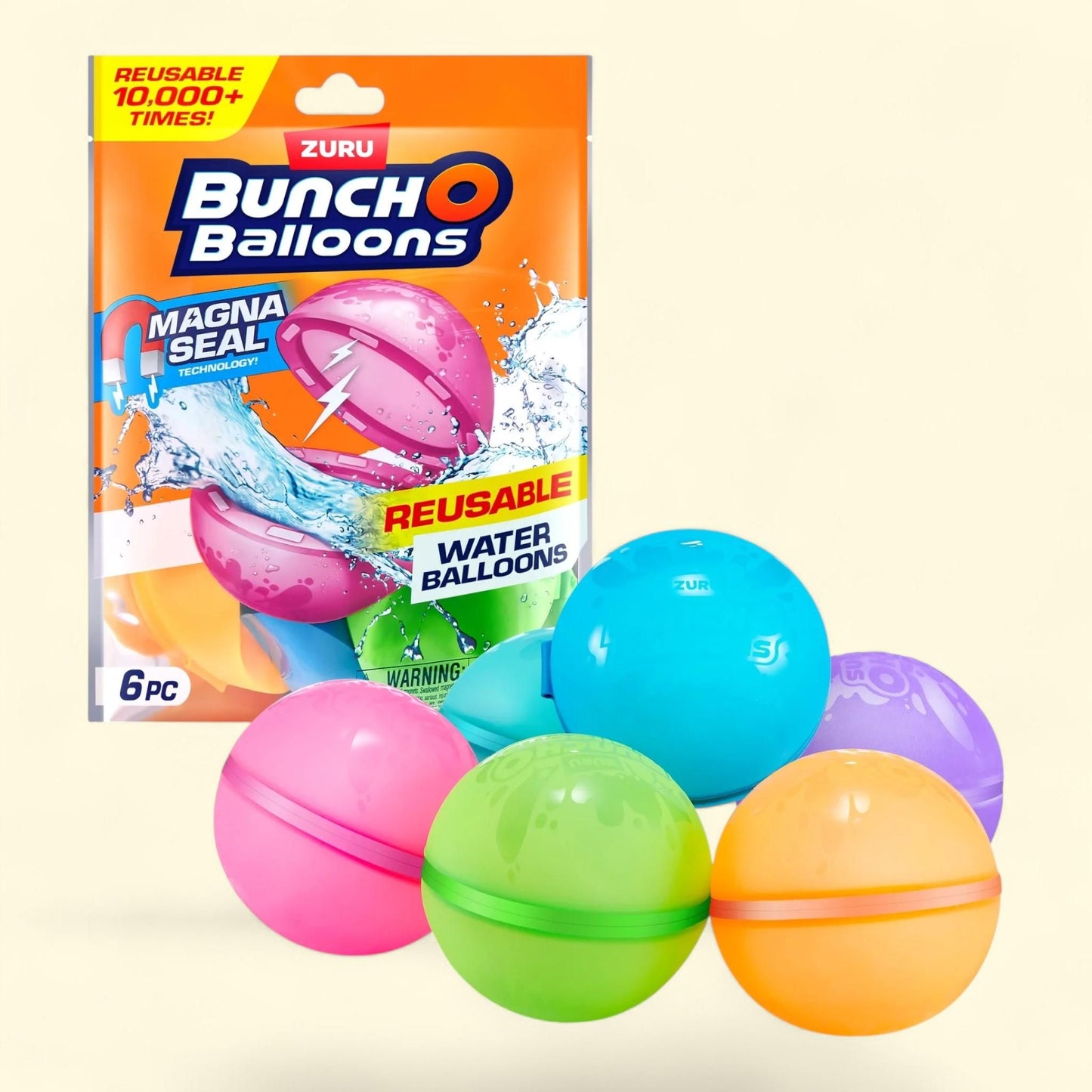 Bunch O Balloons Reusable Water Balloons, 6 Pack