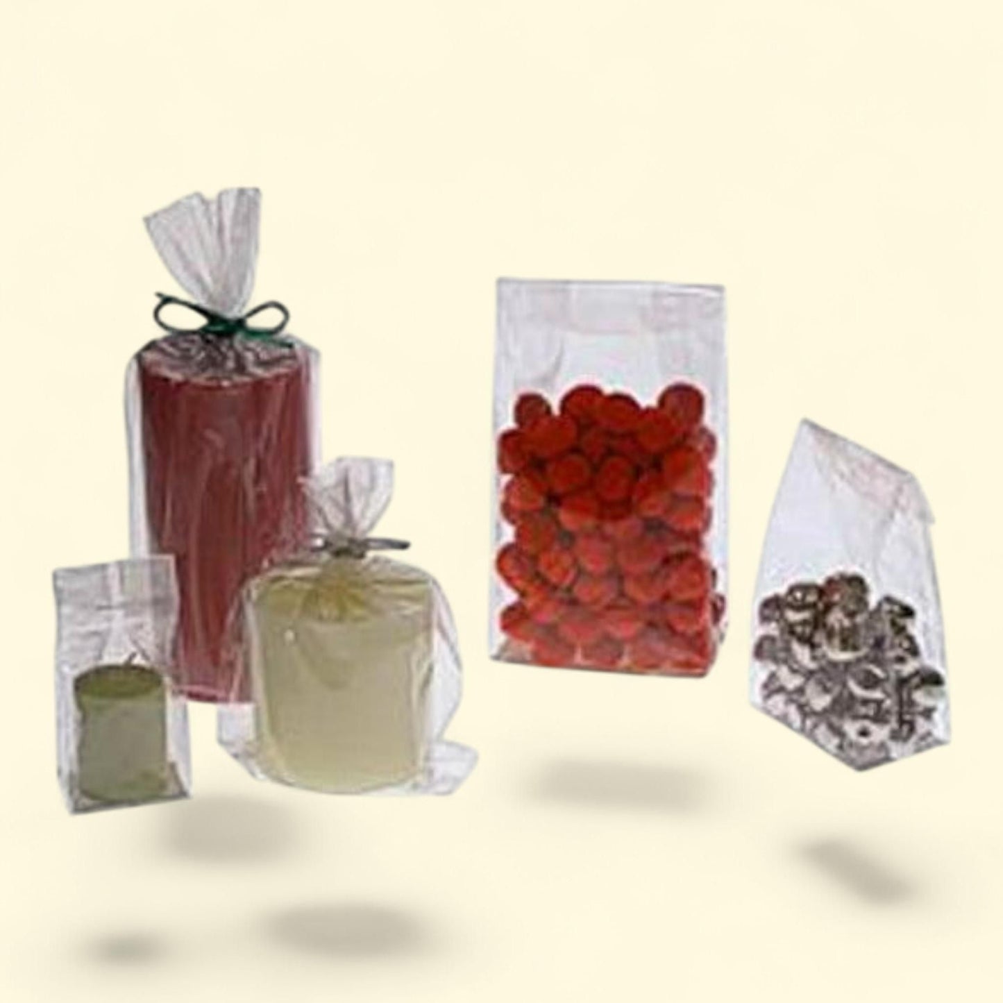 JAM Paper Cello Bags, Medium, 3.5 x 2 x 7.5, Clear, 100/Pack