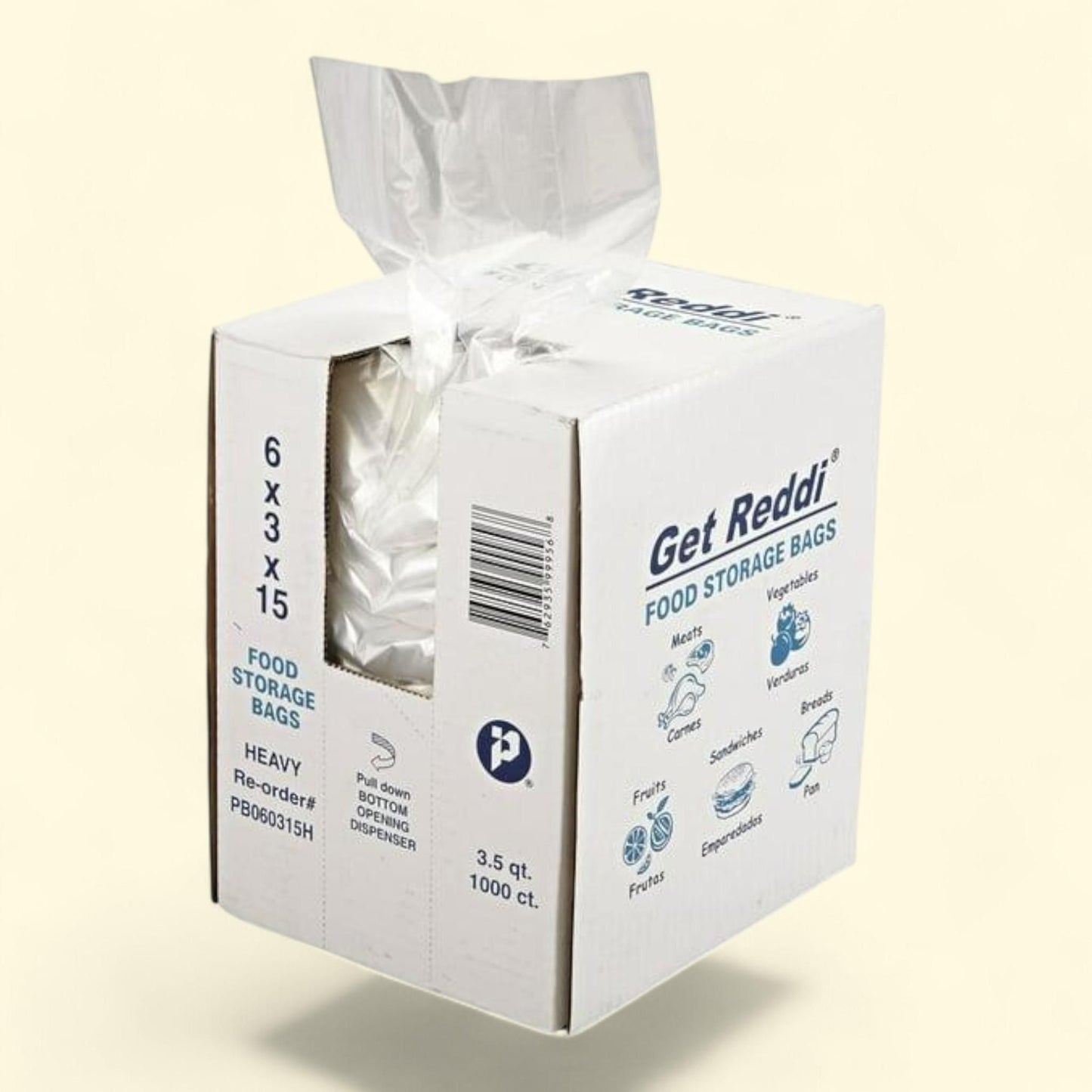 Inteplast Group Get Reddi Pinch & Seal Zipper Food Storage Bags, 3.5 Quart, 1000 Ct