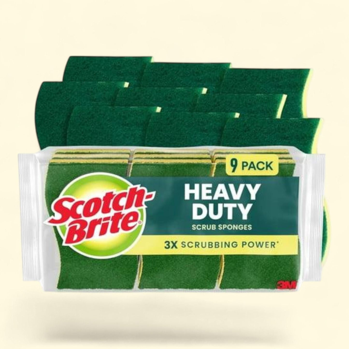 Scotch-Brite Heavy Duty Scrub Sponge, 9 Pack