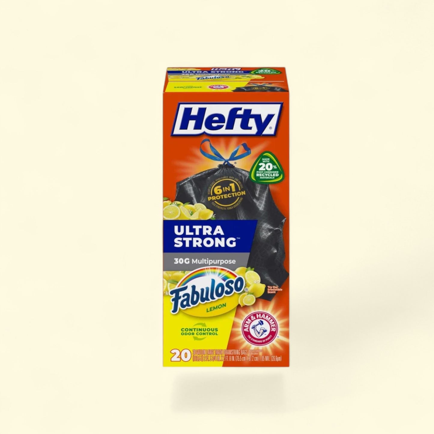 Hefty Ultra Strong Trash Bags, 30 gallon
Fabuloso Lemon Scent Trash Bags, 20 Bags