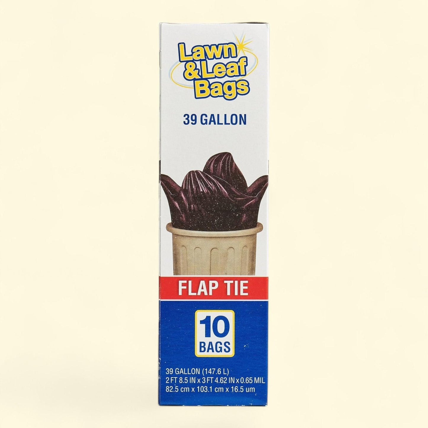 Basic Lawn & Leaf Trash Bags, 39 Gallon, 10 Bags
