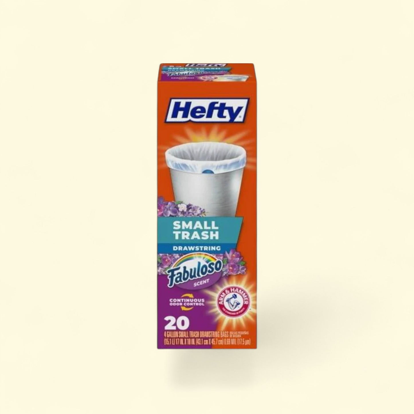 Hefty Small Trash Bags, 4 gallon, 20 Count