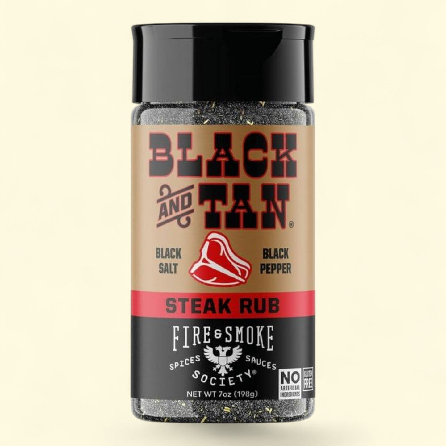 Fire & Smoke Society Black & Tan, Beef and Steak Seasoning Rub, 6 Ounce