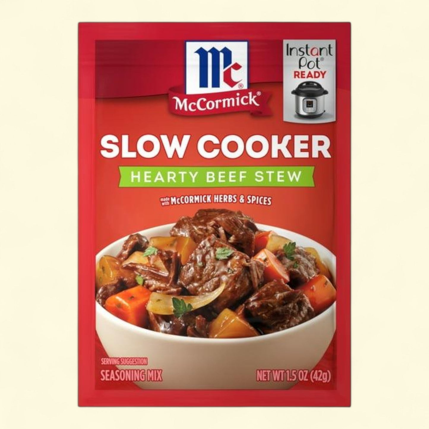 McCormick Slow Cooker Hearty Beef Stew Seasoning Mix, 1.5 oz