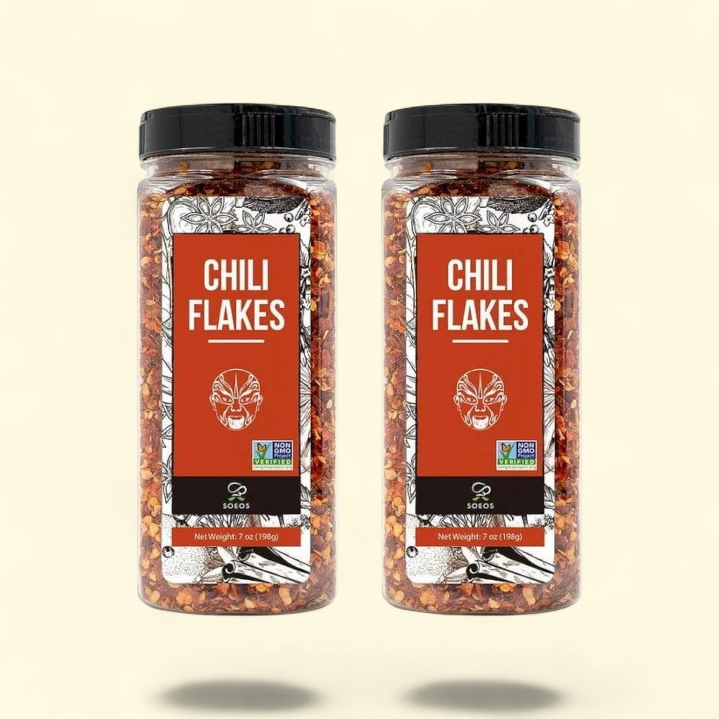 Soeos Chili Flakes, 7oz (198g) x 2, 14 oz total — authentic US product shipped worldwide by Treatspree