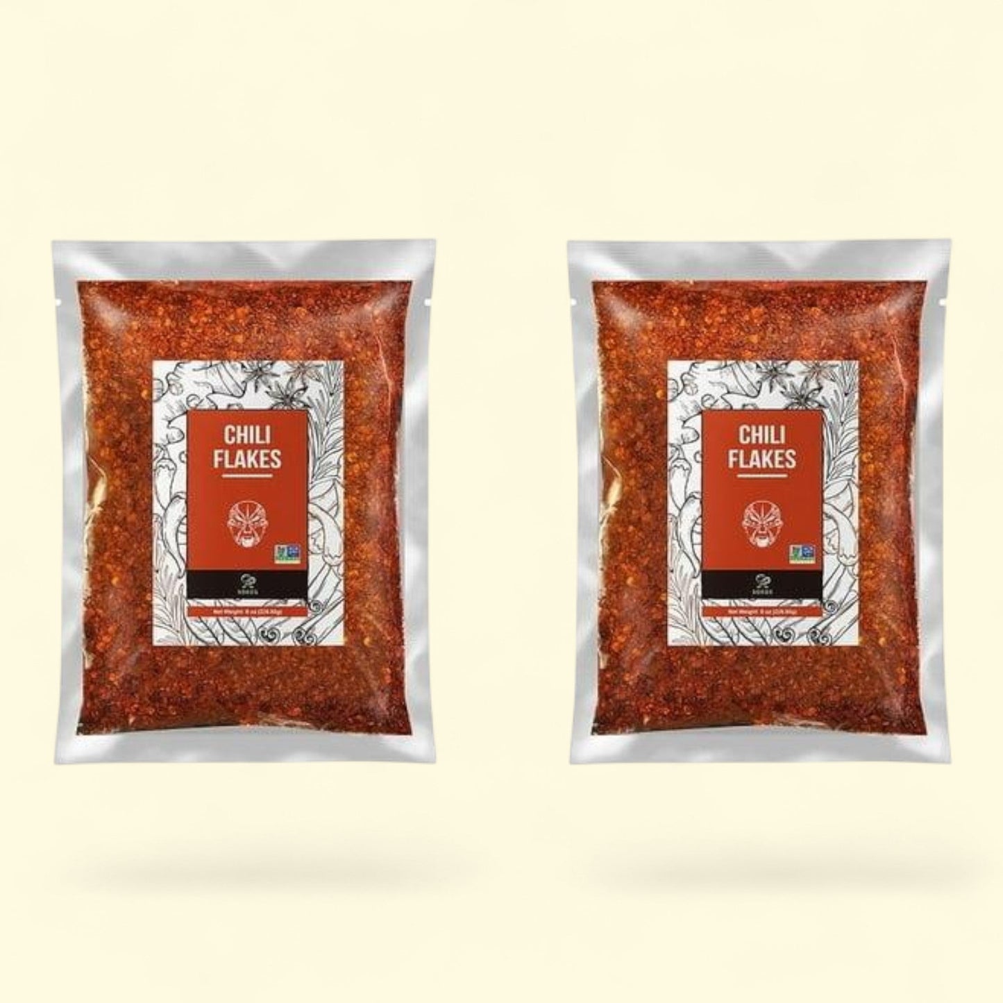 Soeos Sichuan Chili Flakes, 8oz (226g) x 2 packs, total 16 oz