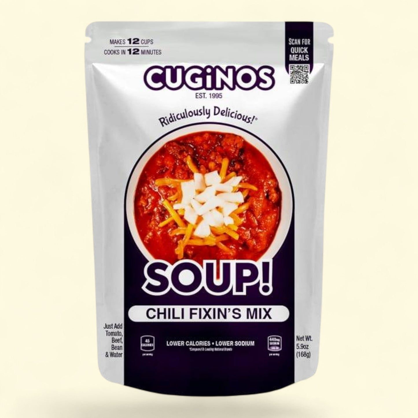 Cugino's Hearty Chili Fixin's Dried Mix, 6.8oz Family Size