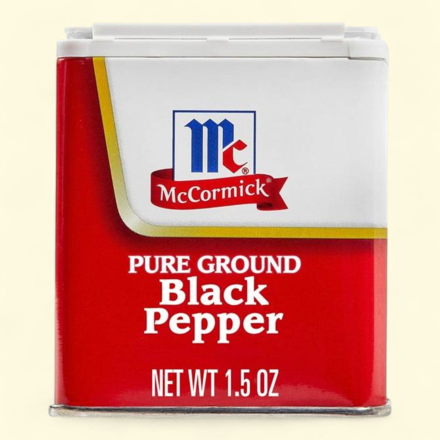 McCormick Pure Ground Black Pepper, 1.5 oz Can