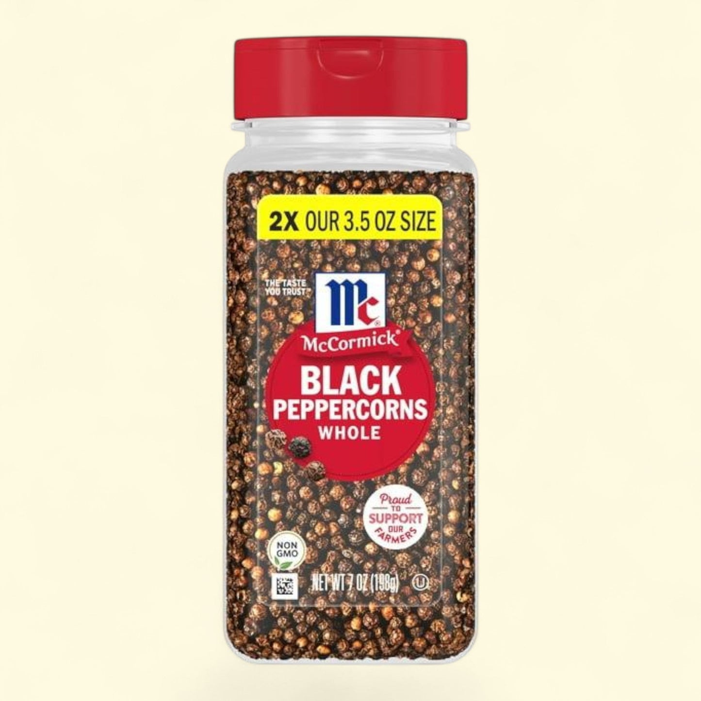 McCormick Pepper Black Whole, 7 oz
