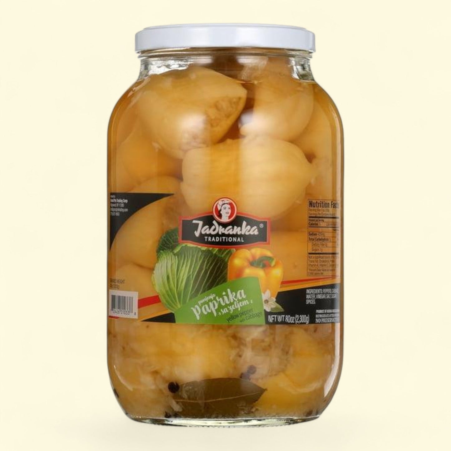 Jadranka Yellow Pepper with Cabbage, 80 oz