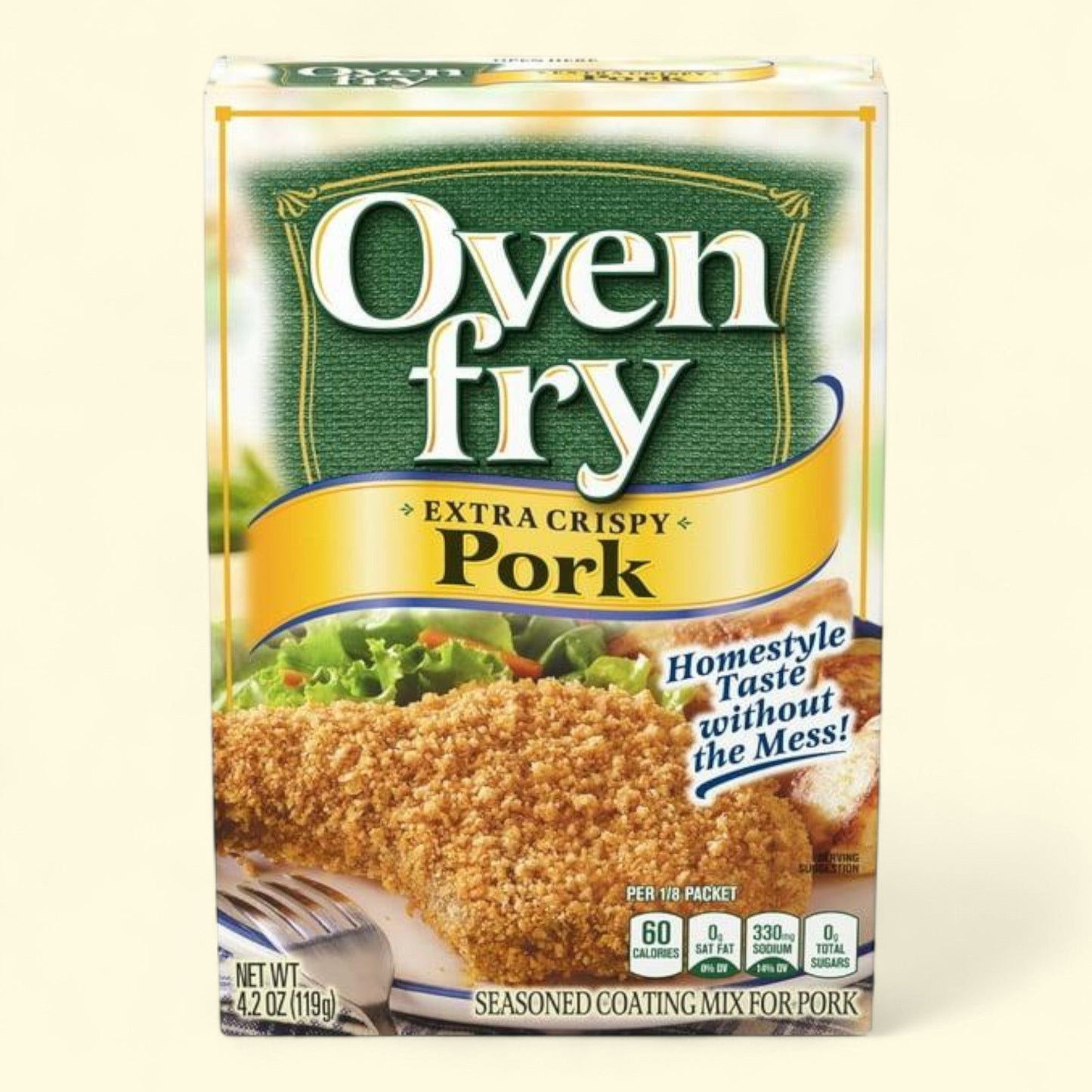 Oven Fry Seasoned Coating Mix for Pork, 4.2 oz — authentic US product shipped worldwide by Treatspree