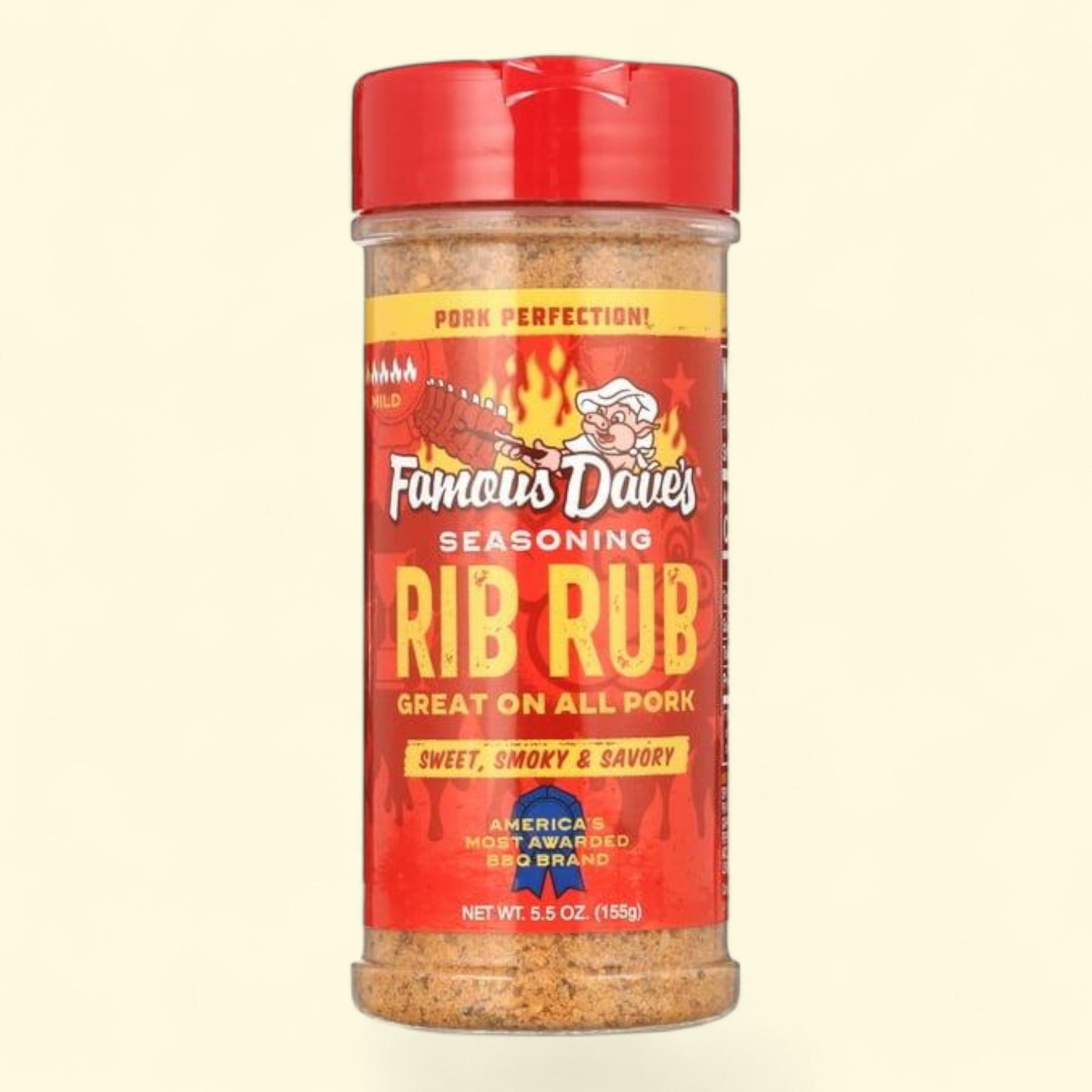 Famous Dave's Rib Rub Pork Seasoning, 5.5 oz — authentic US product shipped worldwide by Treatspree