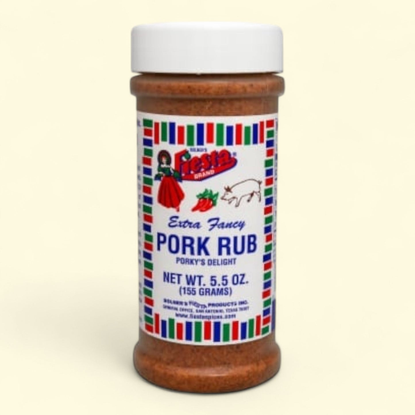 Fiesta Porky's Delight Pork Rub, Extra Fancy, 5.5 oz — authentic US product shipped worldwide by Treatspree
