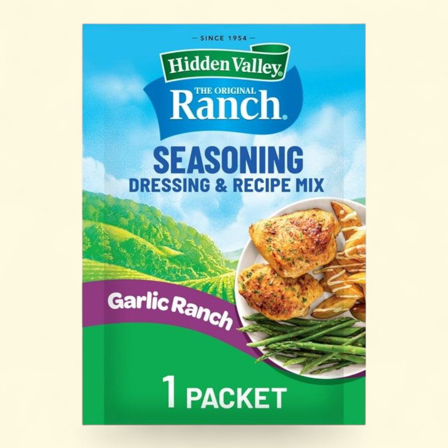 Hidden Valley Garlic Ranch Seasoning, Dressing and Recipe Mix, 1 Ounce — authentic US product shipped worldwide by Treatspree
