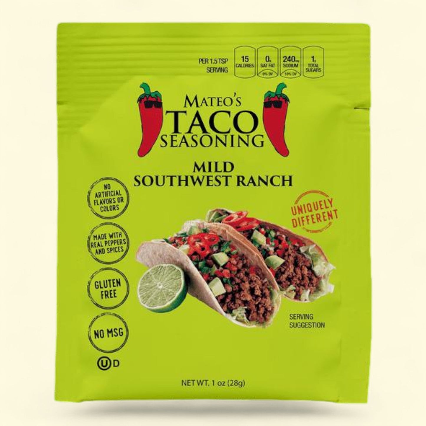 Mateo's Taco Seasoning, Mild, Southwestern Ranch, 4 oz — authentic US product shipped worldwide by Treatspree