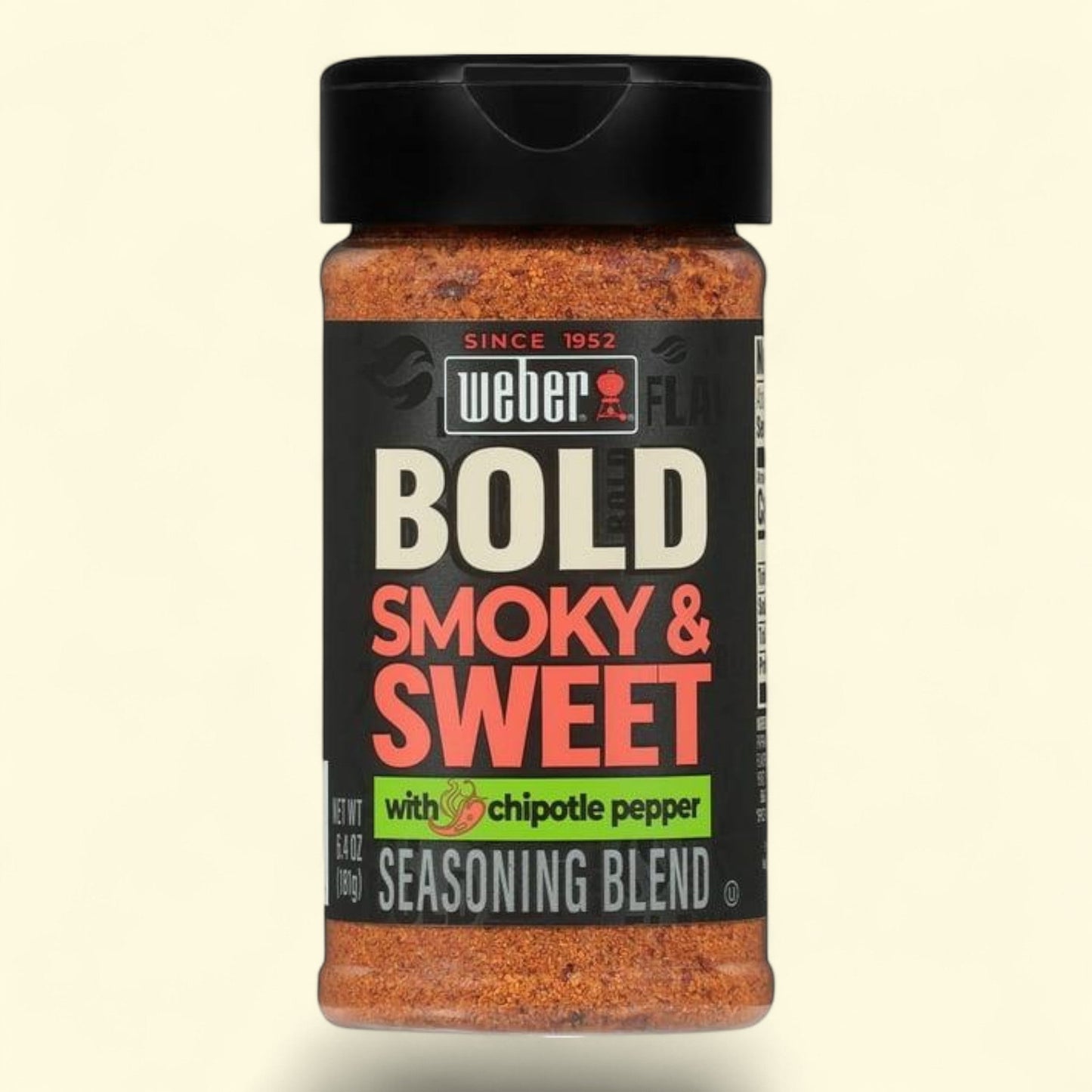 Weber Smoky & Sweet Seasoning, Chipotle Pepper, 6.4 oz Bottle