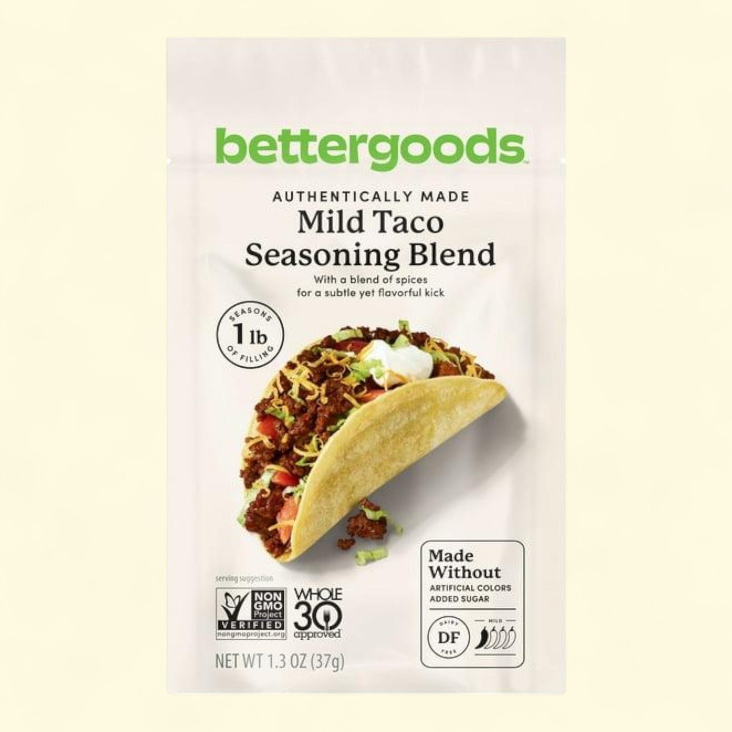 Mélange d'assaisonnement pour tacos « Mild » de bettergoods, 37 g
