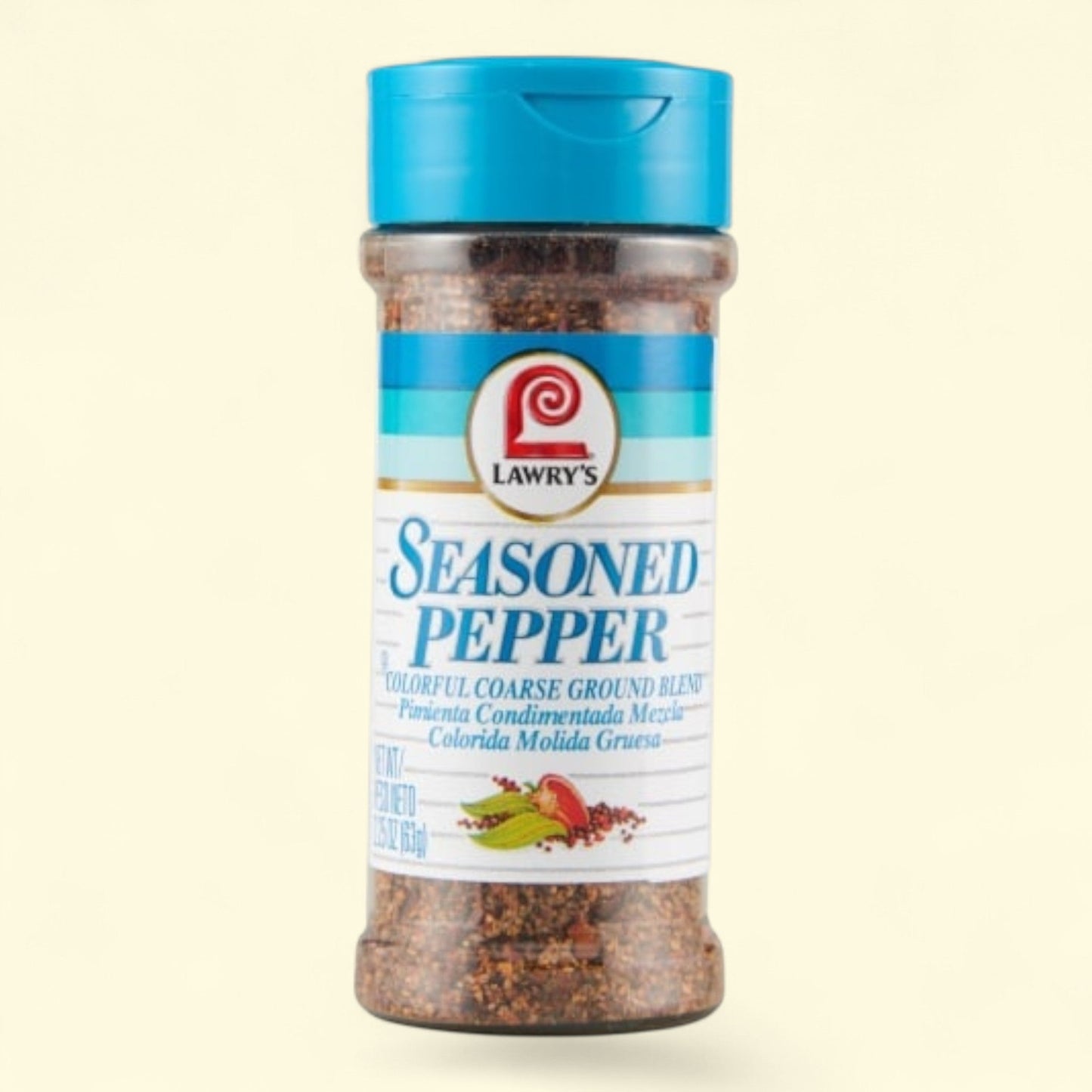 Lawry's Coarse Ground Blend Seasoned Pepper, Colorful, 2.25 oz