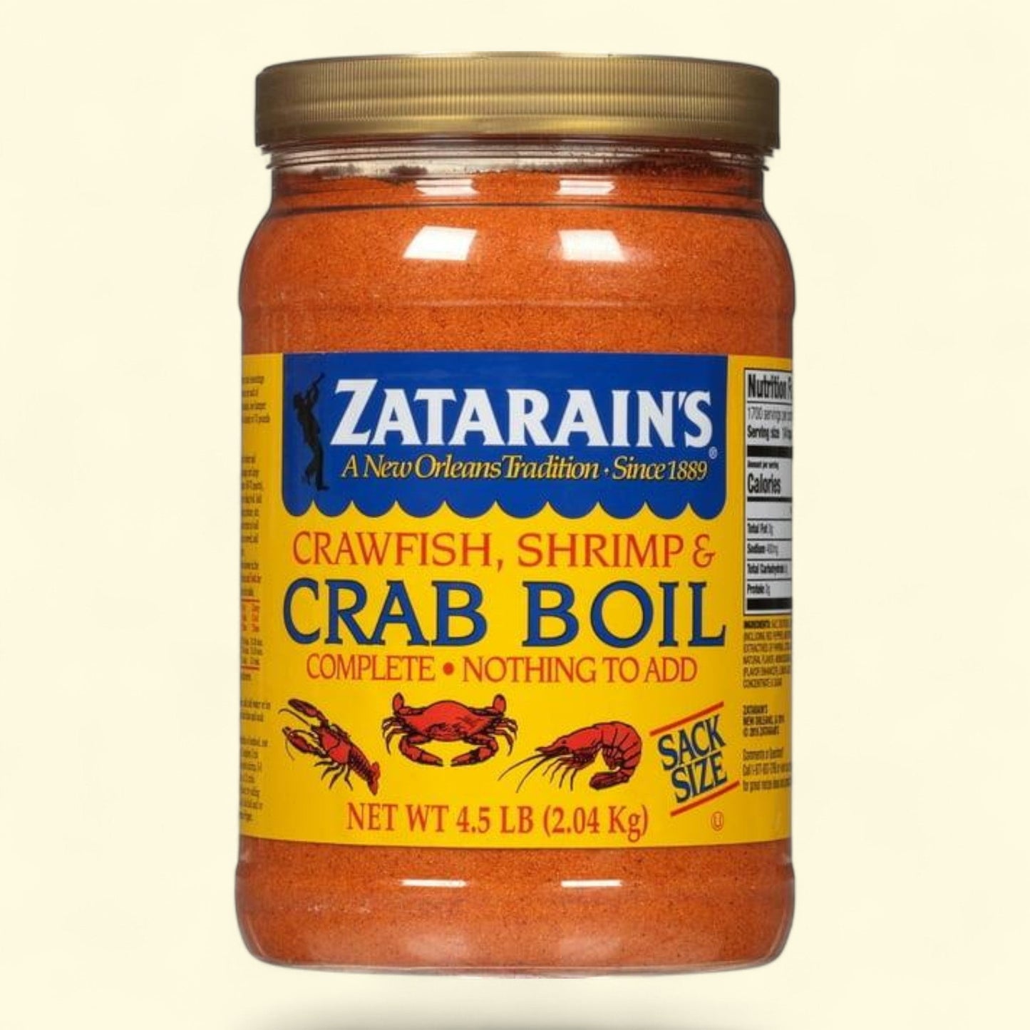 Zatarain's Crawfish, Shrimp & Crab Boil, 4.5 lb Jar