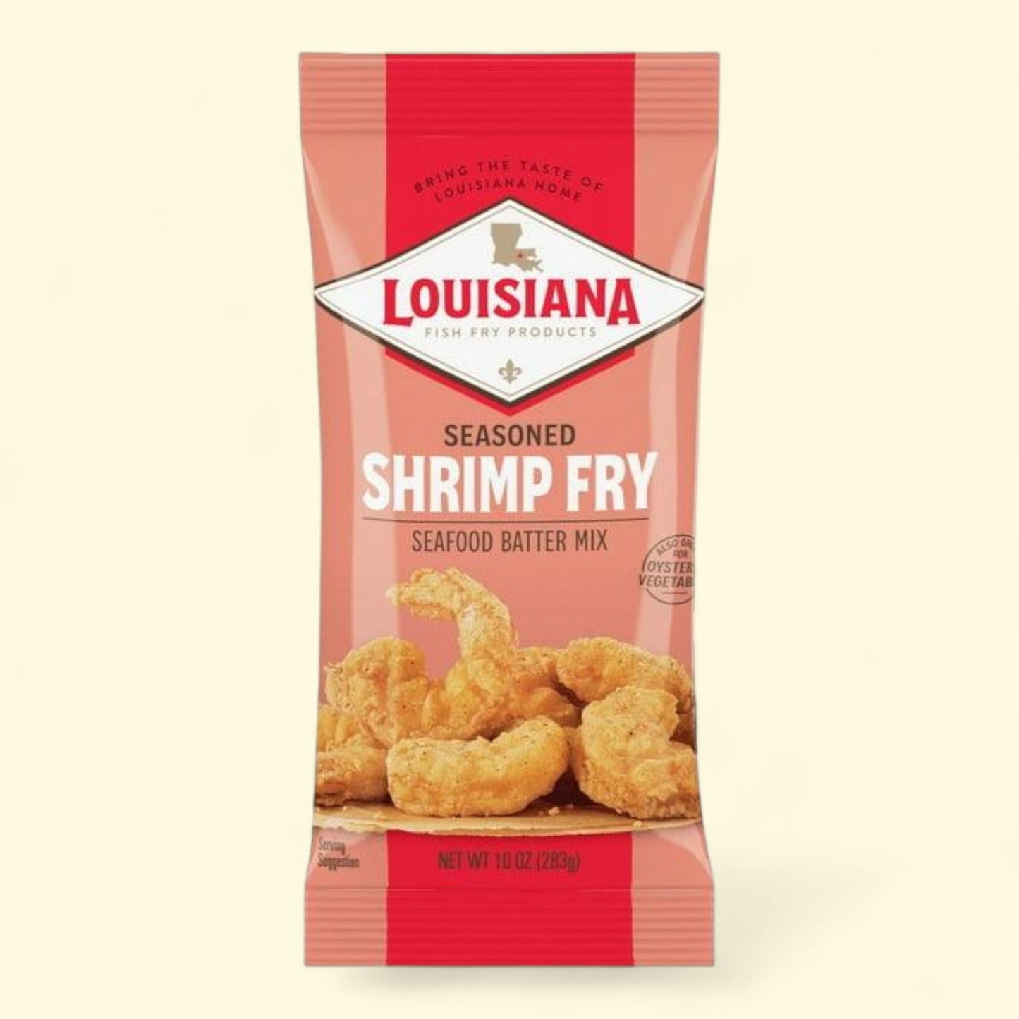 Louisiana Fish Fry Products Crispy Seasoned Shrimp Fry Batter Powder Mix, 10 oz