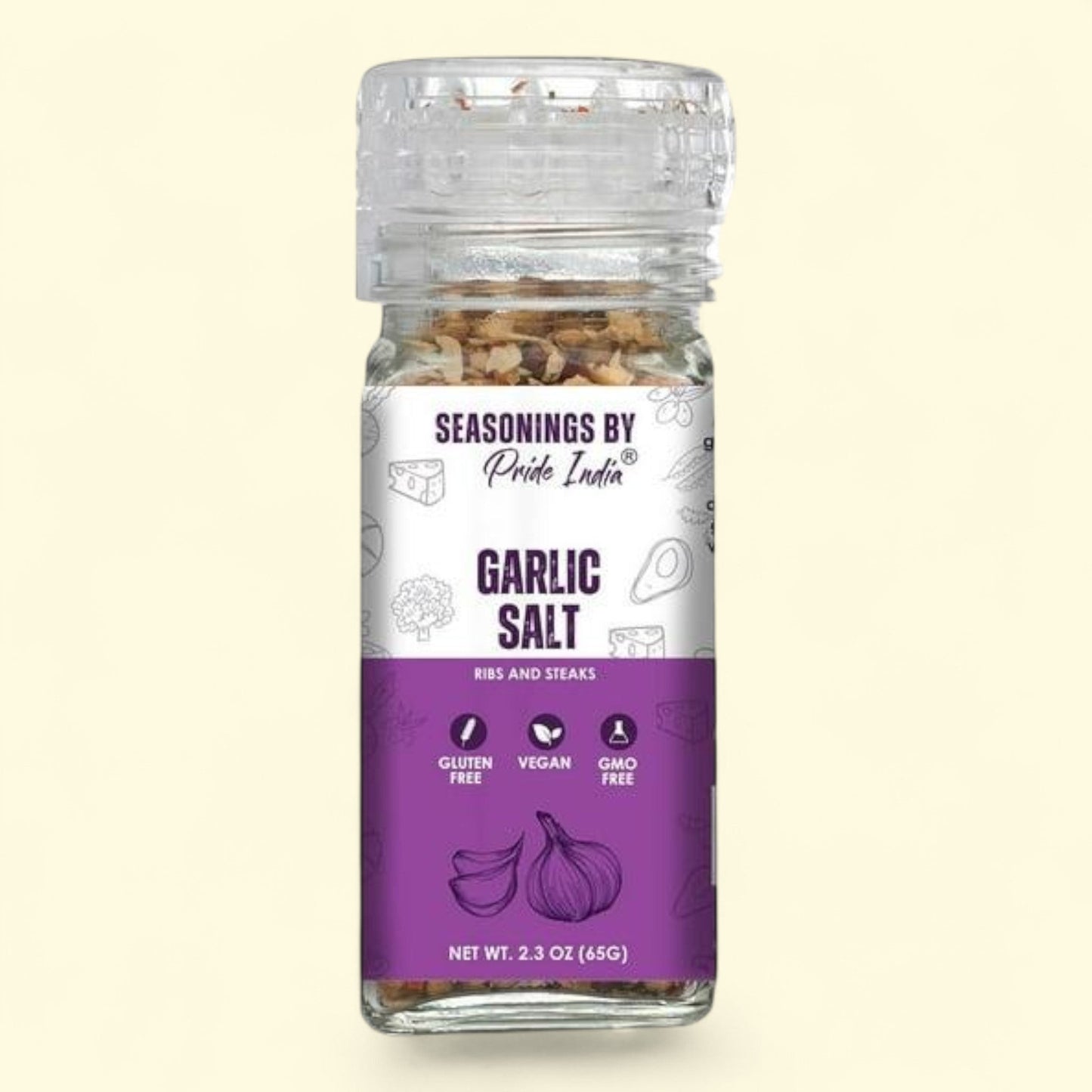 Himalayan Pink Salt Garlic Salt, 2.3 oz (65 gm)