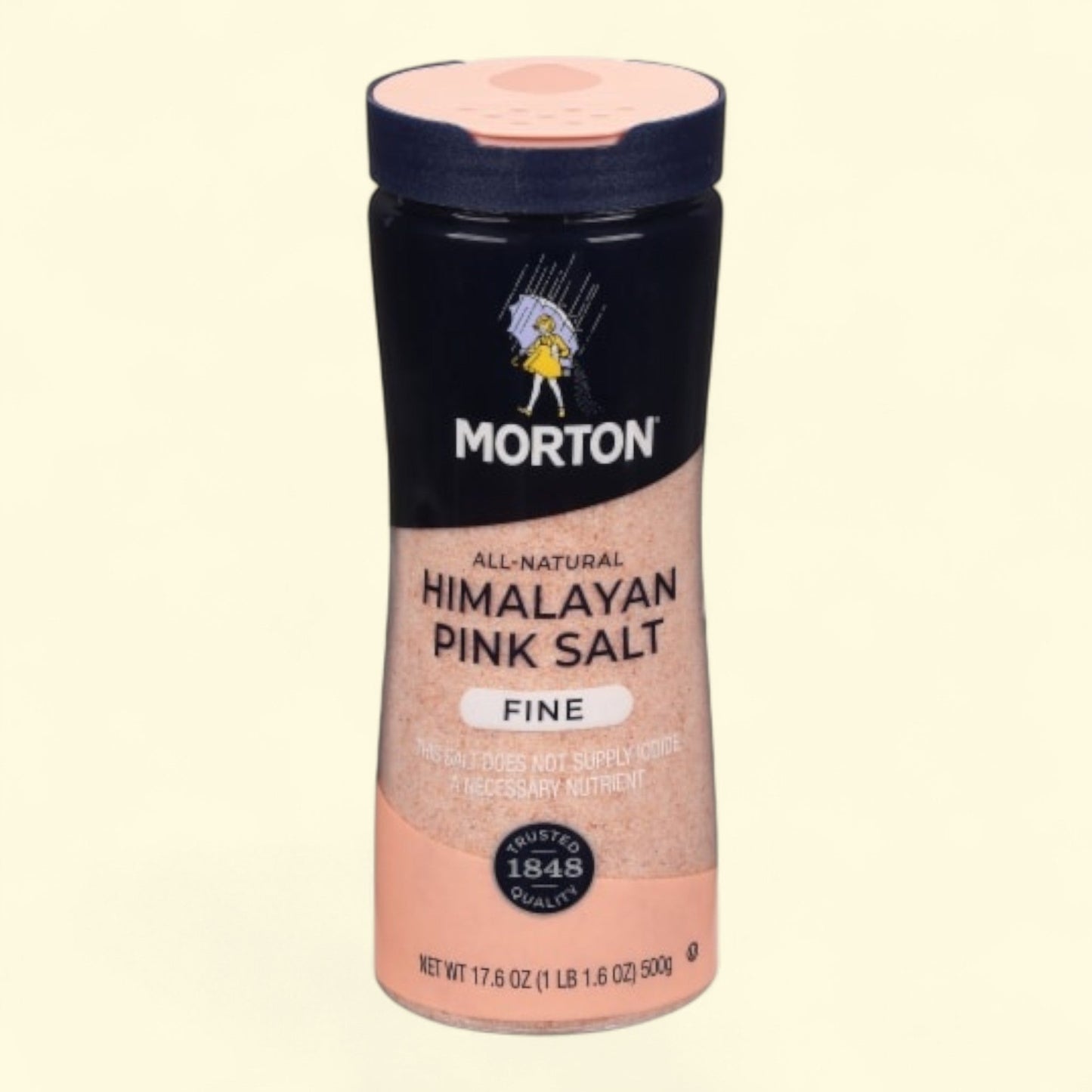 Morton All-Natural Fine Himalayan Pink Salt, 17.6 oz