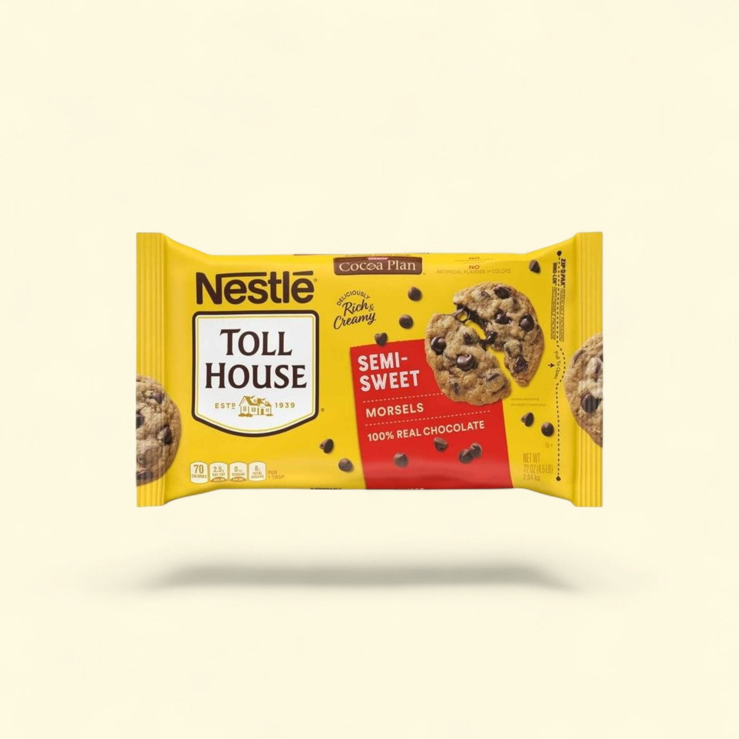 Nestle Toll House Semi-Sweet Chocolate Chips, 72 oz. — authentic US product shipped worldwide by Treatspree