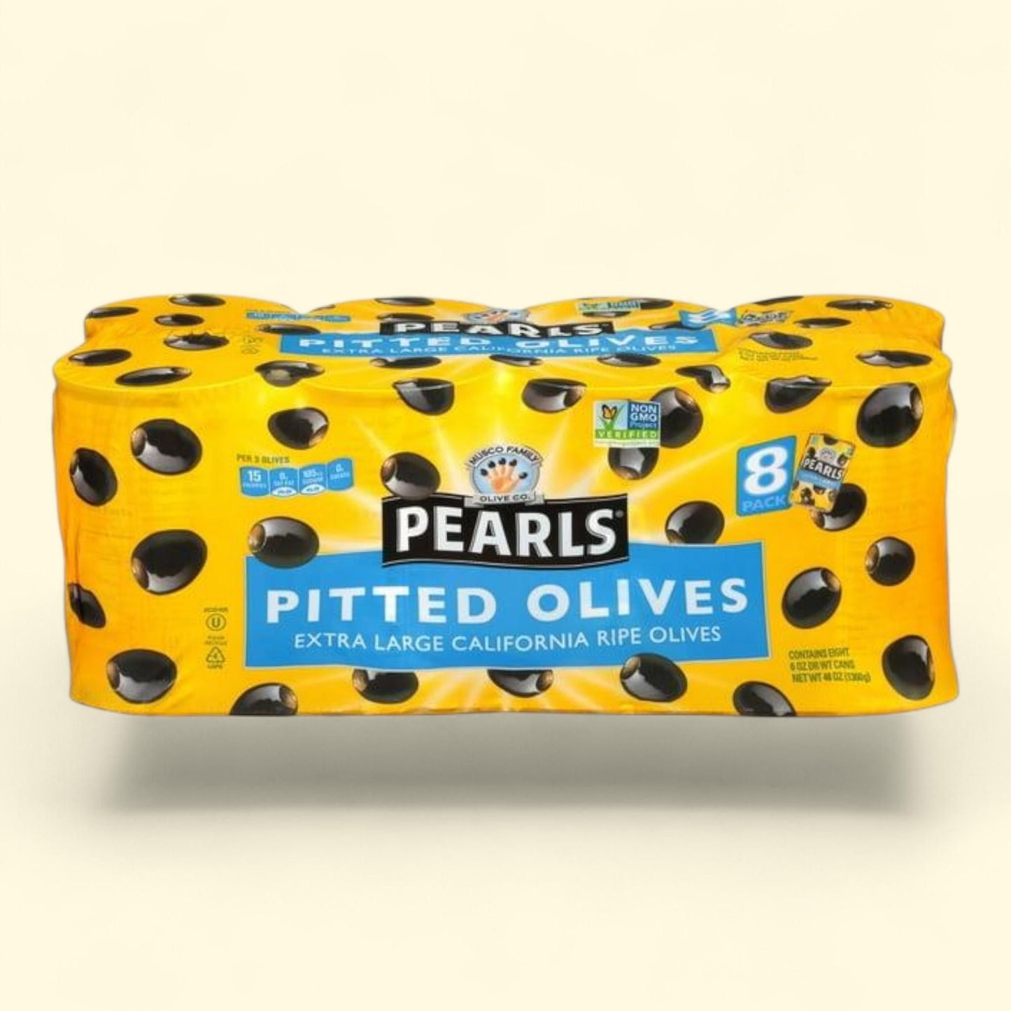 Pearls Pitted Olives, 6 oz.