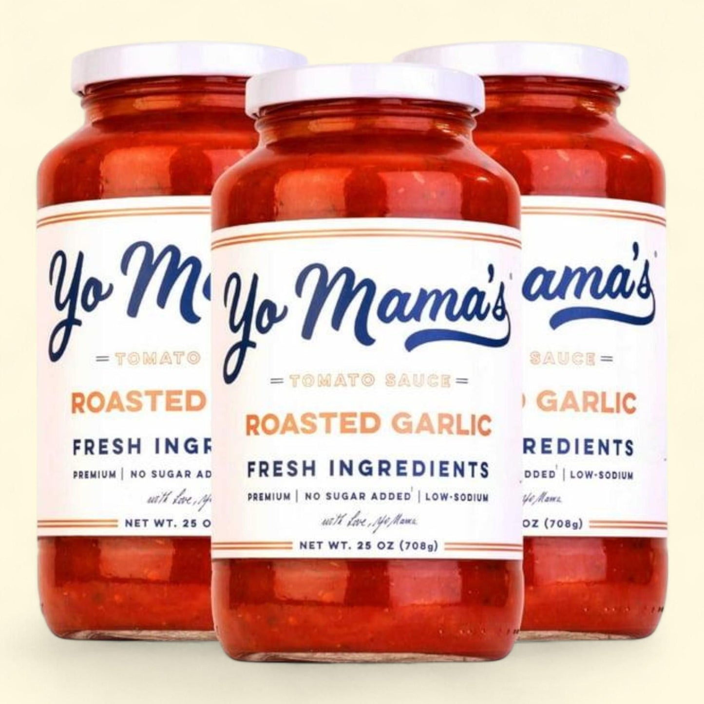 Yo Mama's Foods Roasted Garlic Sauce, 25 oz., 3 pk.