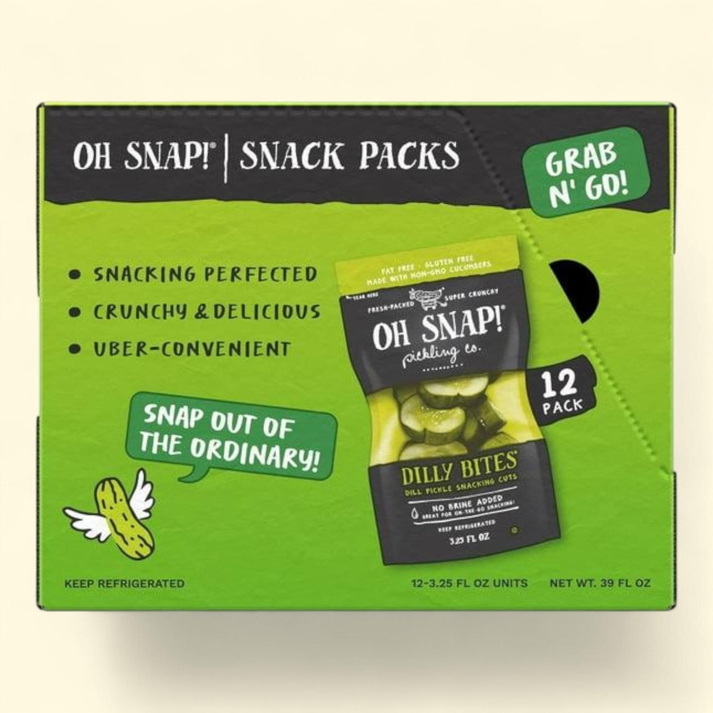OH SNAP! Dilly Bites Dill Pickle Snack Packs, 3.25 fl. oz., 12 ct.