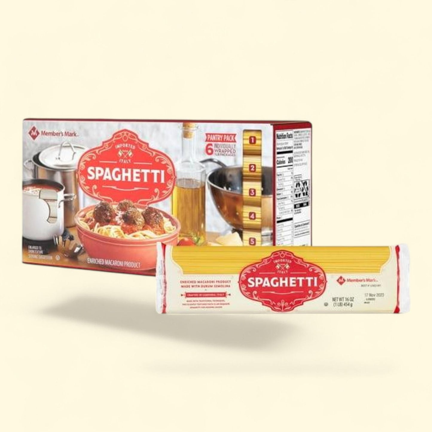 Member's Mark Spaghetti Pasta, 1 lb., 6 pk.