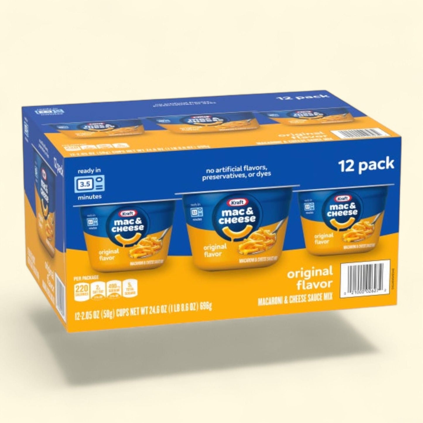 Kraft, Macaroni & Cheese Dinner Cup, 2.05 oz, 12-Count