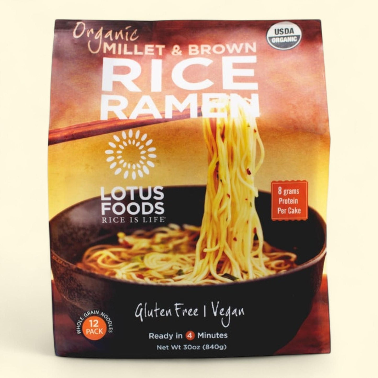 Lotus Foods, Millet & Brown Rice Ramen, 2.5 oz, 12-Count
