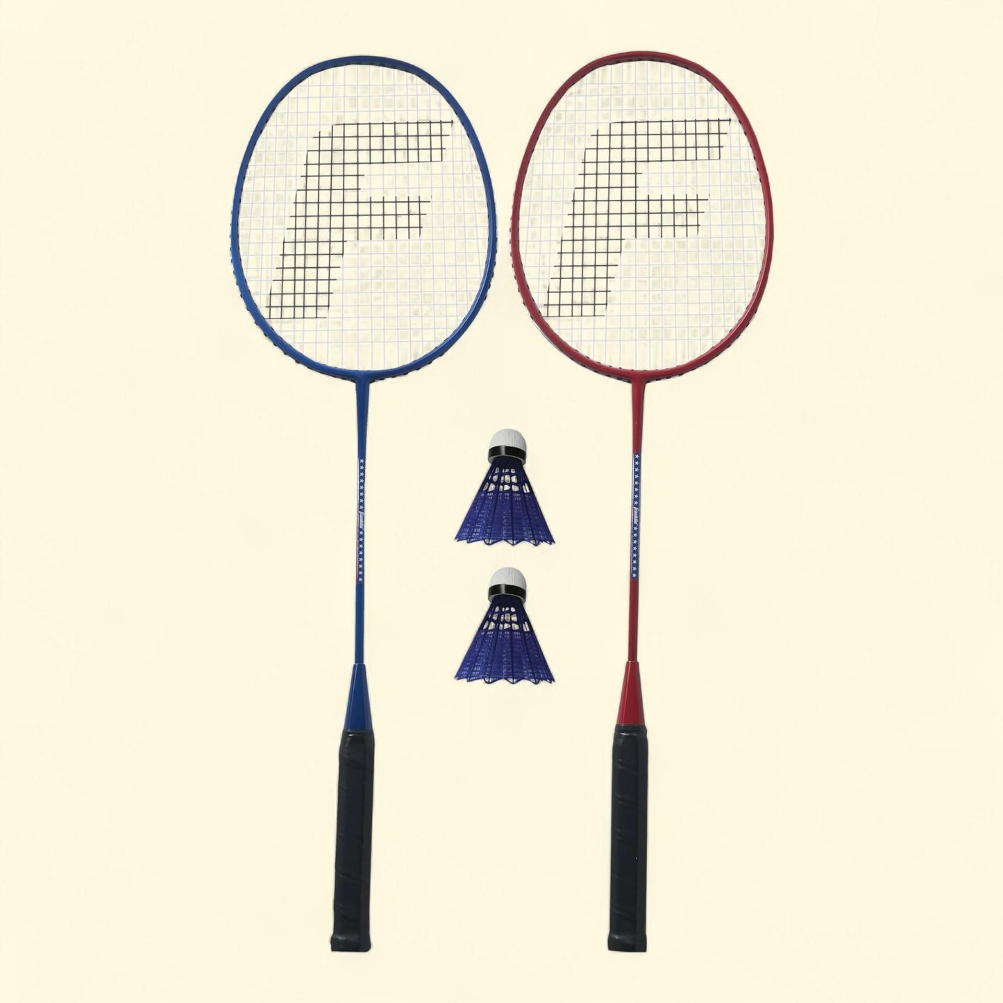Set de raquettes de badminton Franklin Sports, pour 2 joueurs, rouge/blanc/bleu