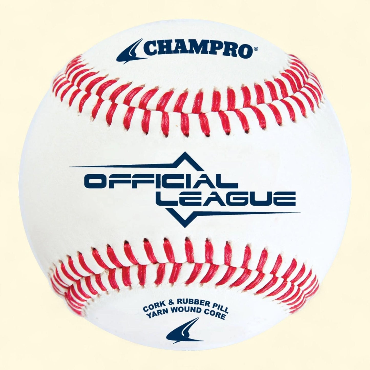 Balles de baseball officielles de la ligue Champro Sports, revêtement en cuir pleine fleur, lot de 12