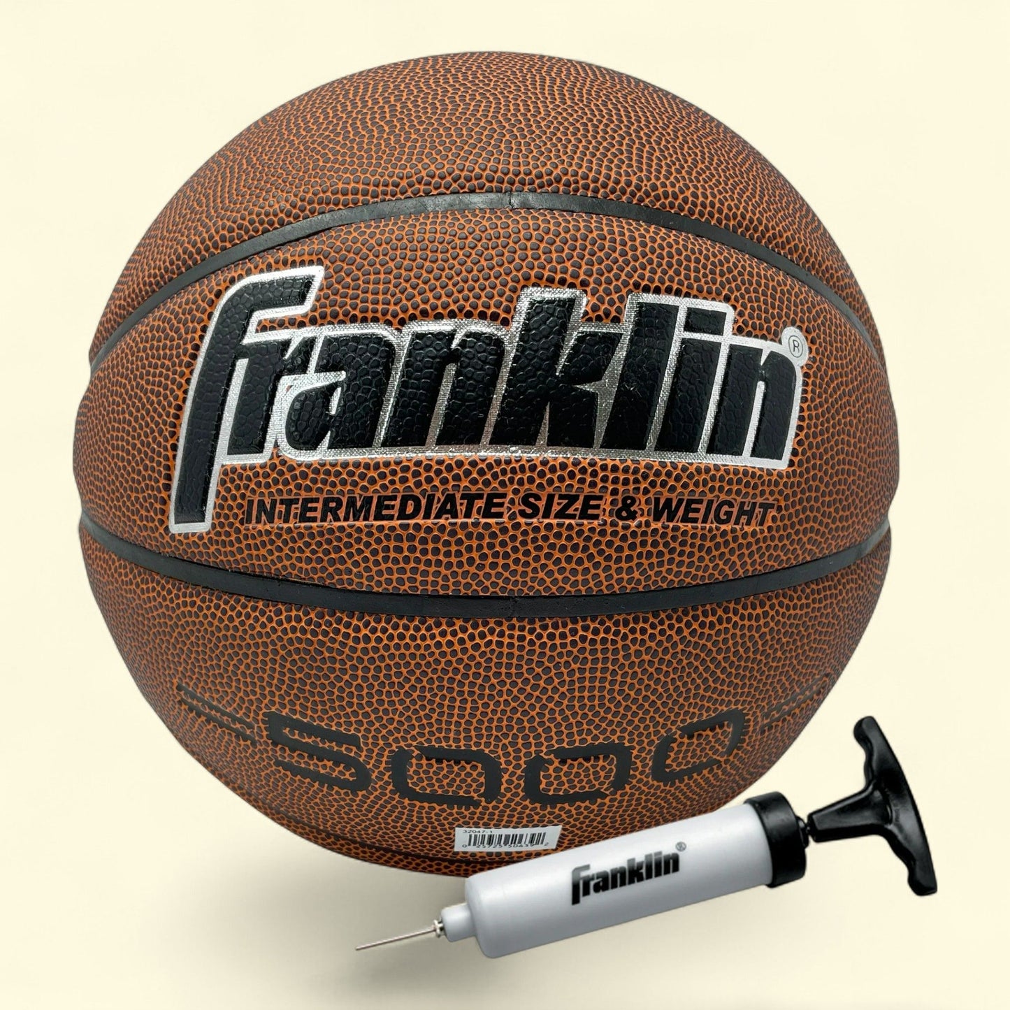 Franklin Sports Indoor Basketball with Air Pump, Size 28.5"