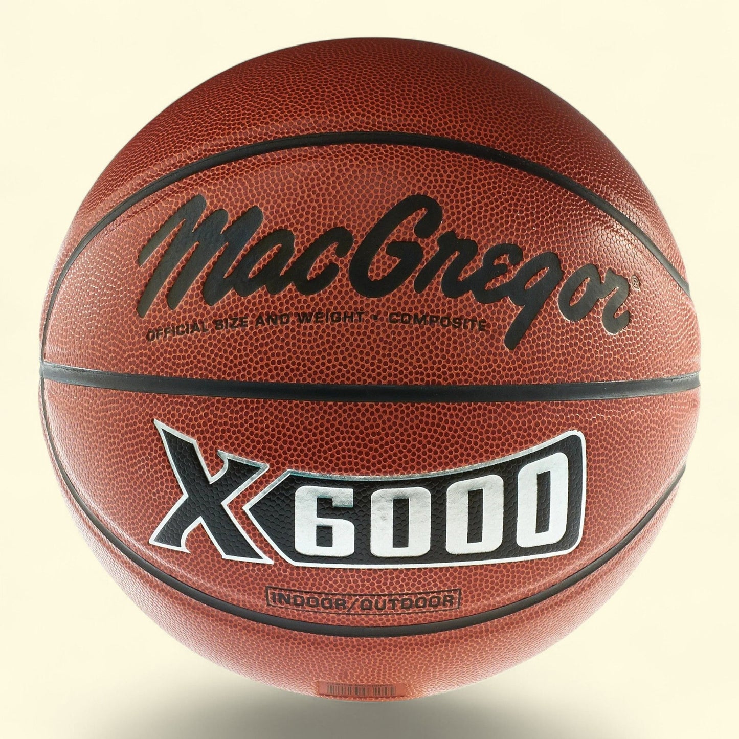 Ballon de basket MacGregor X6000, taille officielle (75 cm)