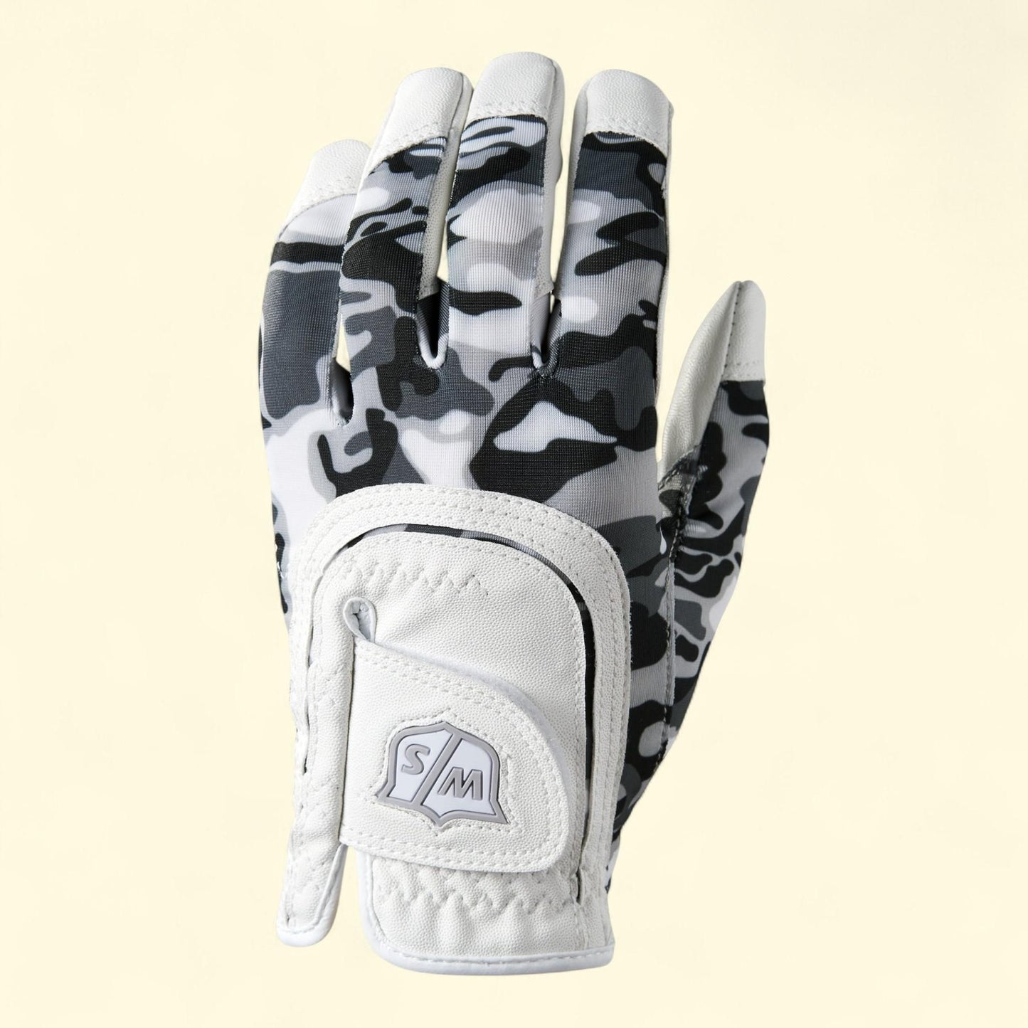 Wilson Junior Camo Fit All Golf Glove, Gray, Size Junior