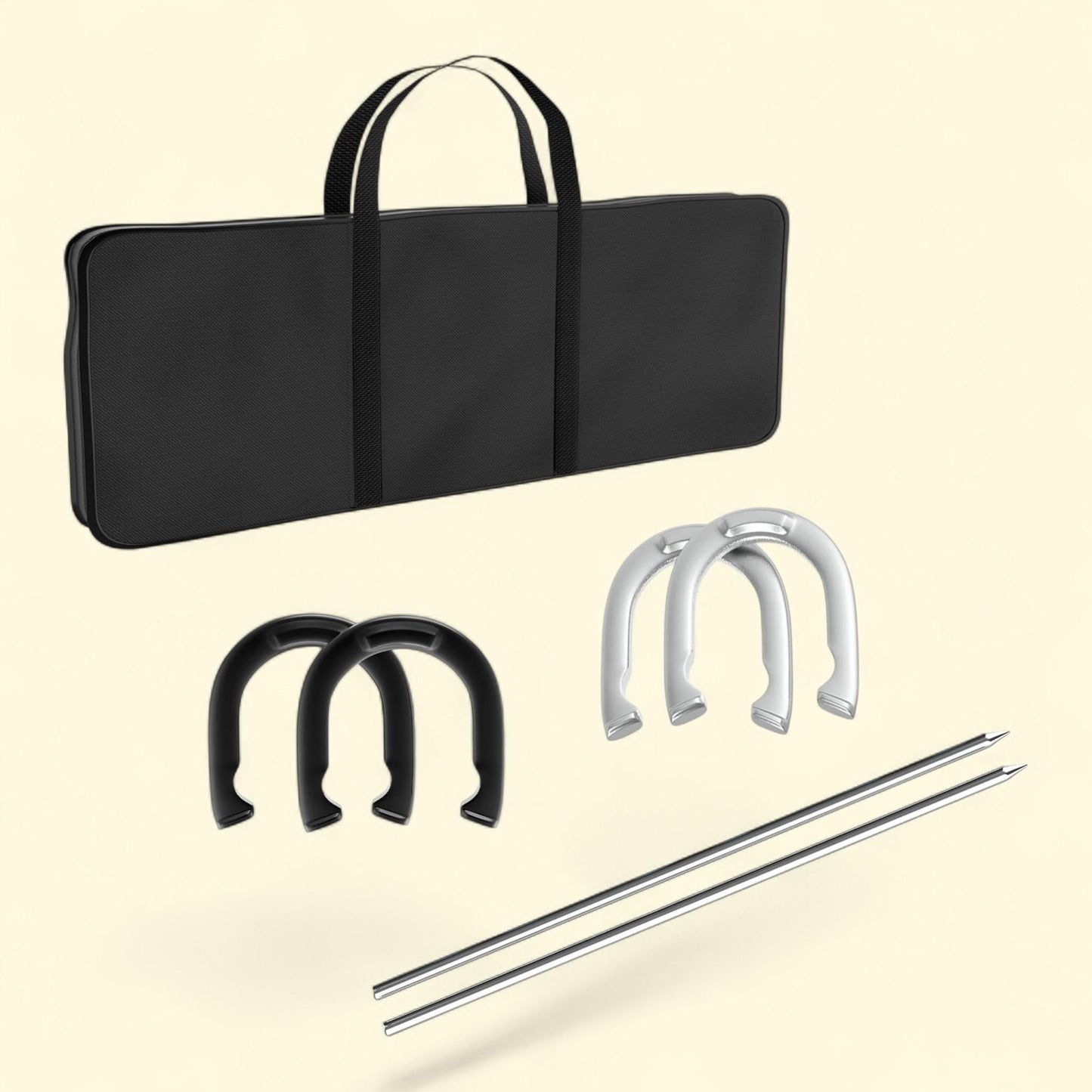 Trademark Games Horseshoe Set, 4 Horse Shoes and 2 Poles