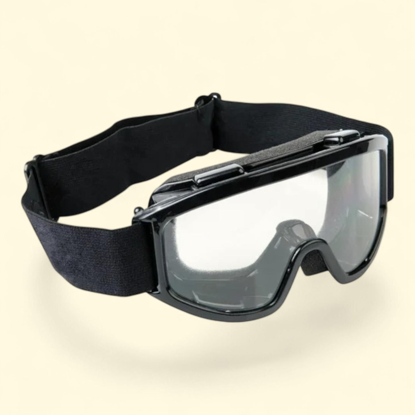 Fuel Helmets Youth Kids Premium Riding Goggles, Single Clear Lens with Black Frame, MX ATV Dirt Bike Off-Road Riding, One Size