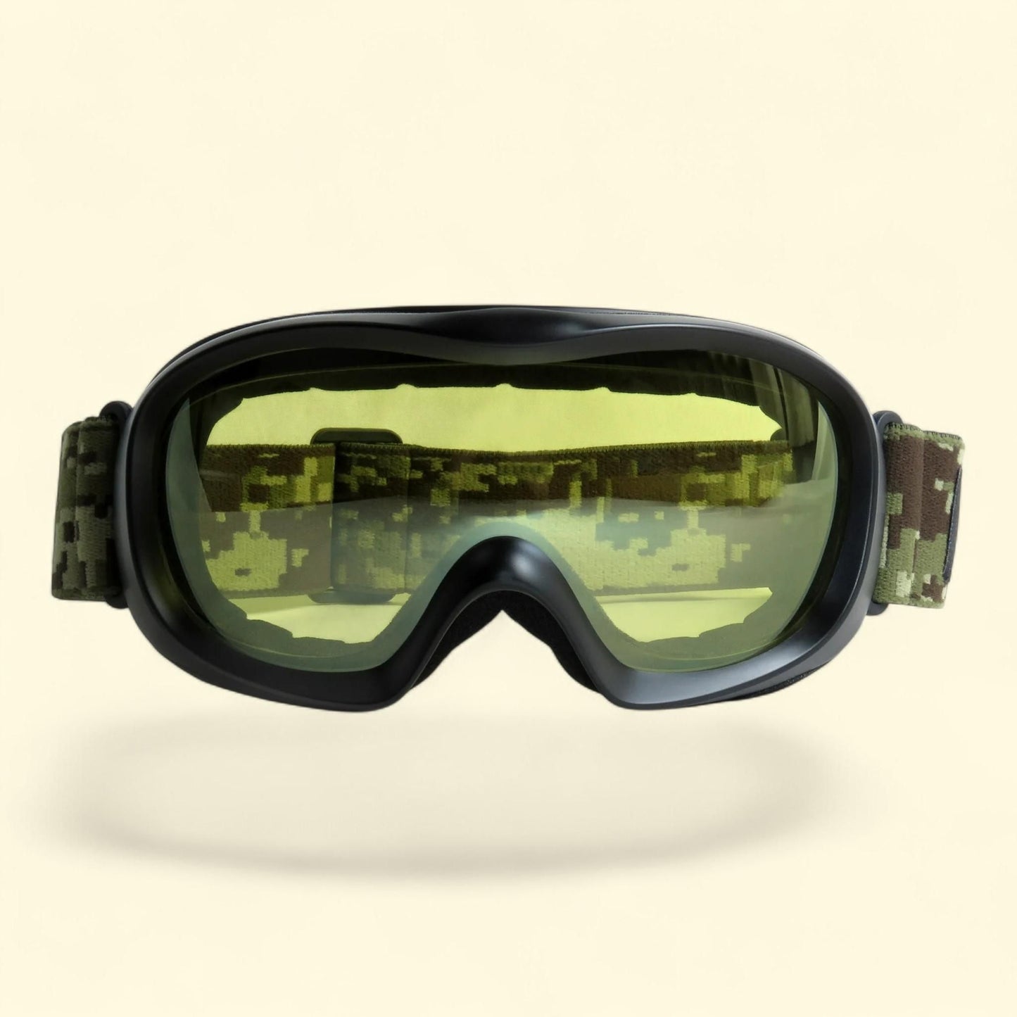 WindRider ATV Sports Off-Road Goggle, Black with Camo Strap, One Size