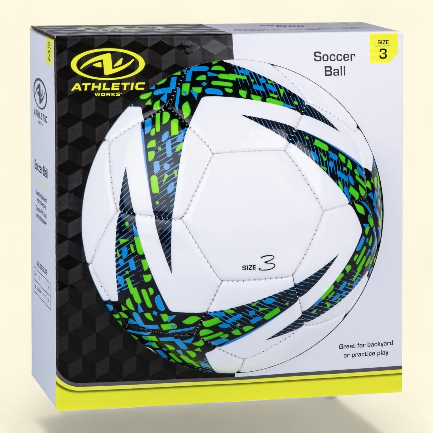 Athletic Works Soccer Ball, Size 3, Blue