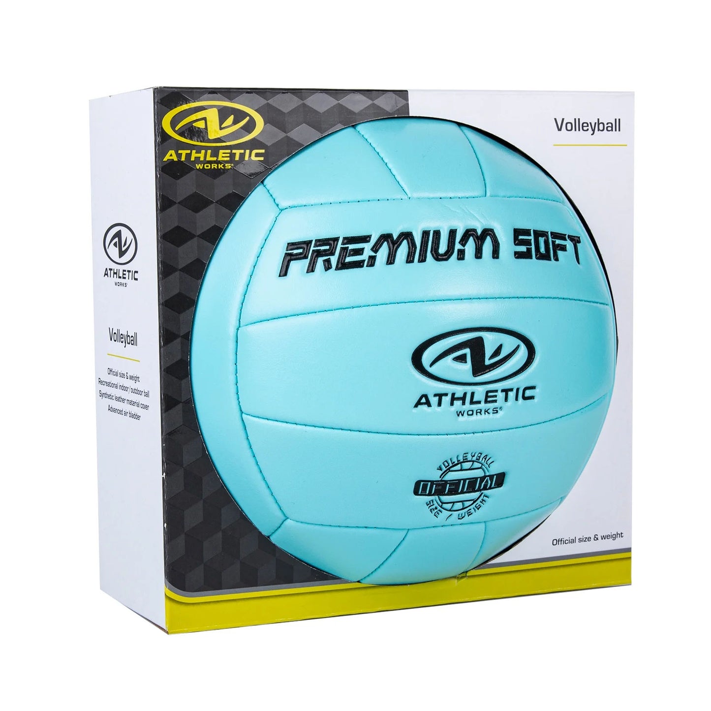 Ballon de volley-ball Athletic Works Premium Soft, taille 5, bleu