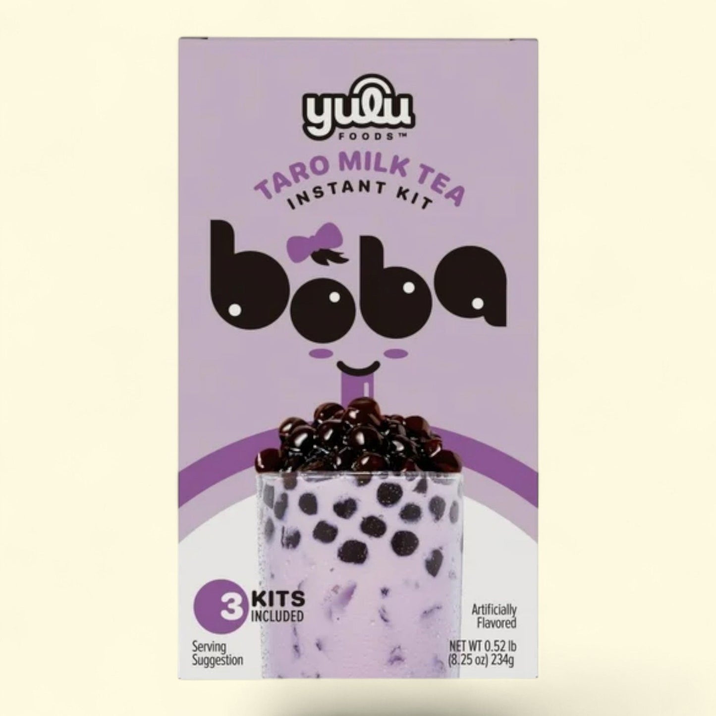 Yulu Boba Taro Milk Tea, Bubble Tea Kit, 3 Drinks