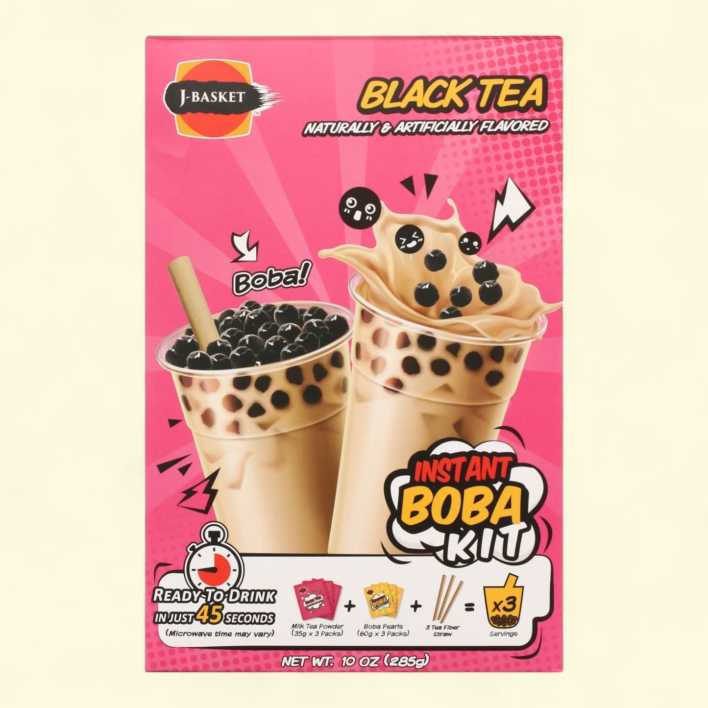 J-Basket Black Tea Boba Kit, 10oz /285g