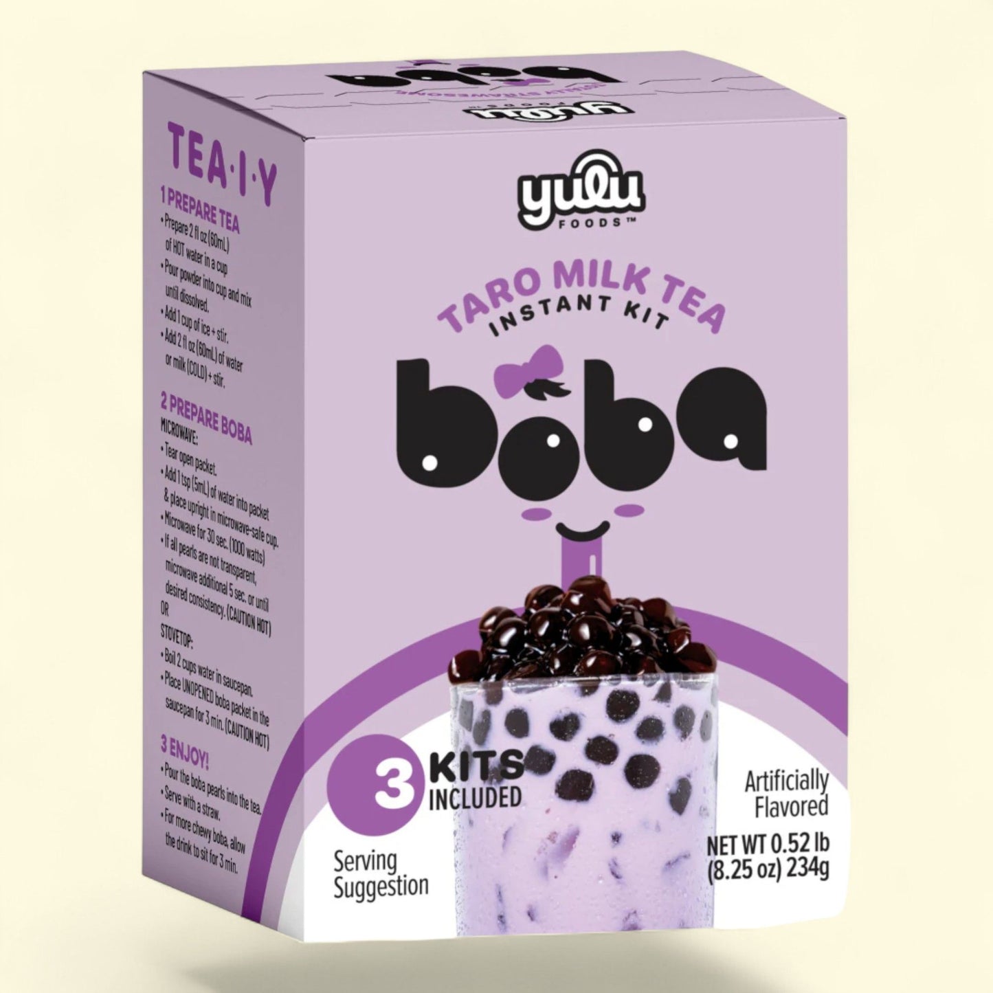 Yulu Foods Taro Milk Tea Boba Kit, Size
