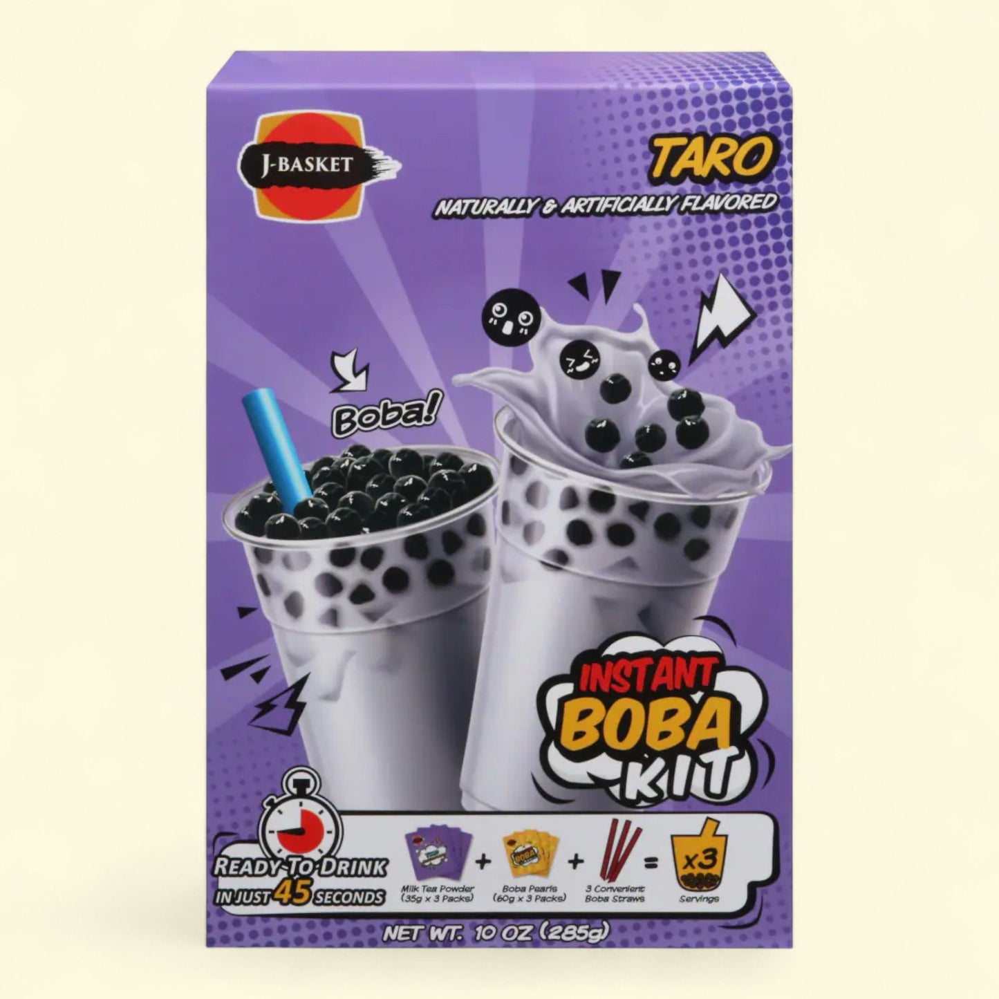 J-Basket Taro Boba Tea Kit, Standard