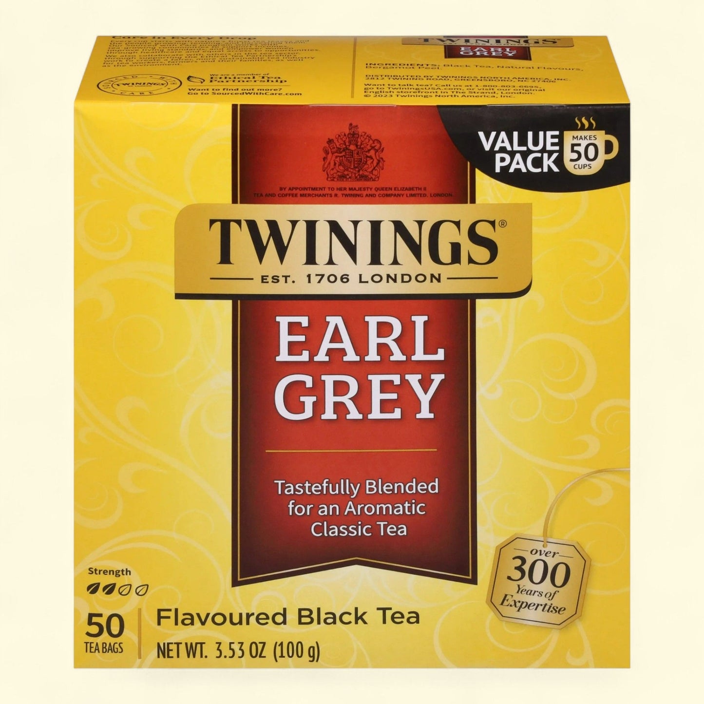 Twinings Earl Grey Black Tea Bags, 50 Count